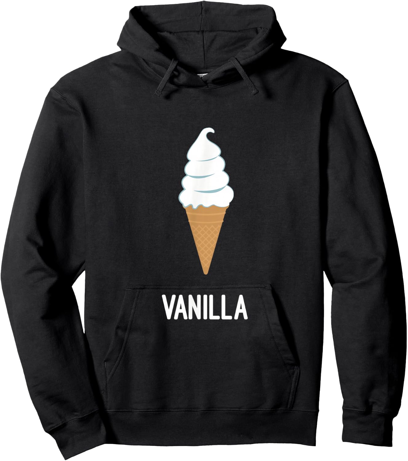 Love Vanilla Ice Cream Hoodie - Hoodie | Black