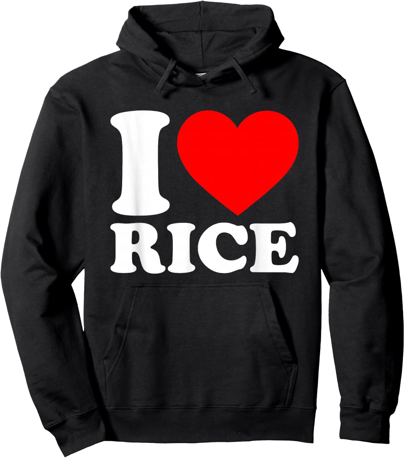 I Love Rice Shirt I Heart Rice Food Lover I Love Rice Hoodie - Hoodie | Black