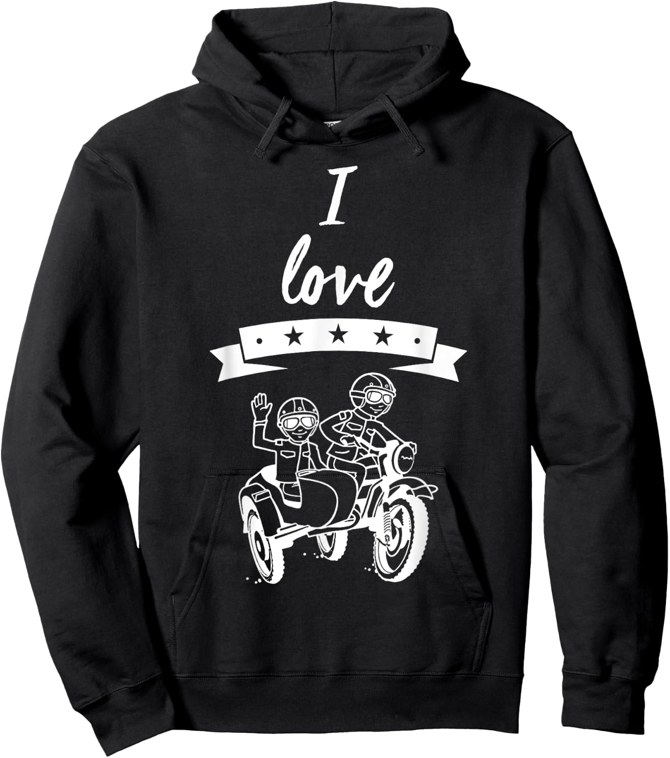 Ural motorcycle team, off-road motorcyclist saying Hoodie - Hoodie | Black