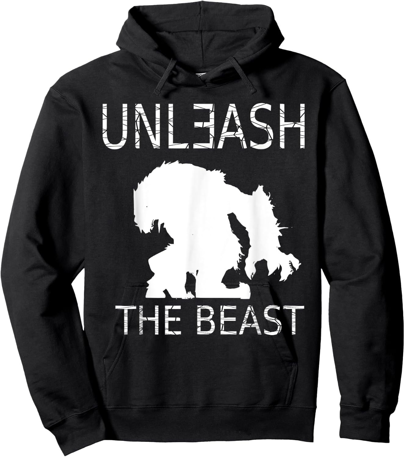 Unleash The Beast Workout Motivation Gym Graphic Hoodie - Hoodie | Black