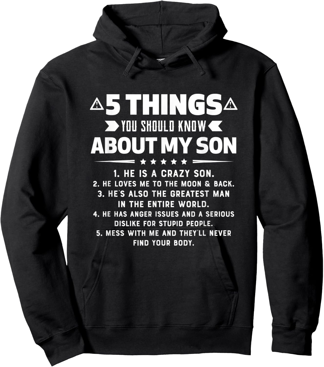 5 Things You Should Know About My Funny Son Gift Hoodie - Hoodie | Black