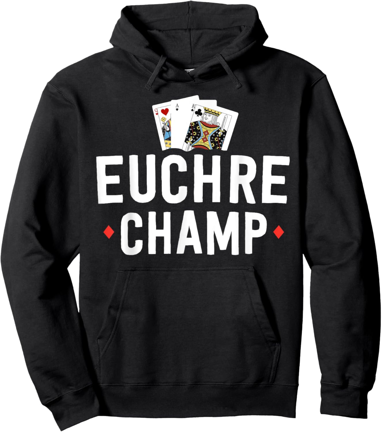 Funny Euchre Shirt Euchre Bustle Player Tournament Hoodie - Hoodie | Black