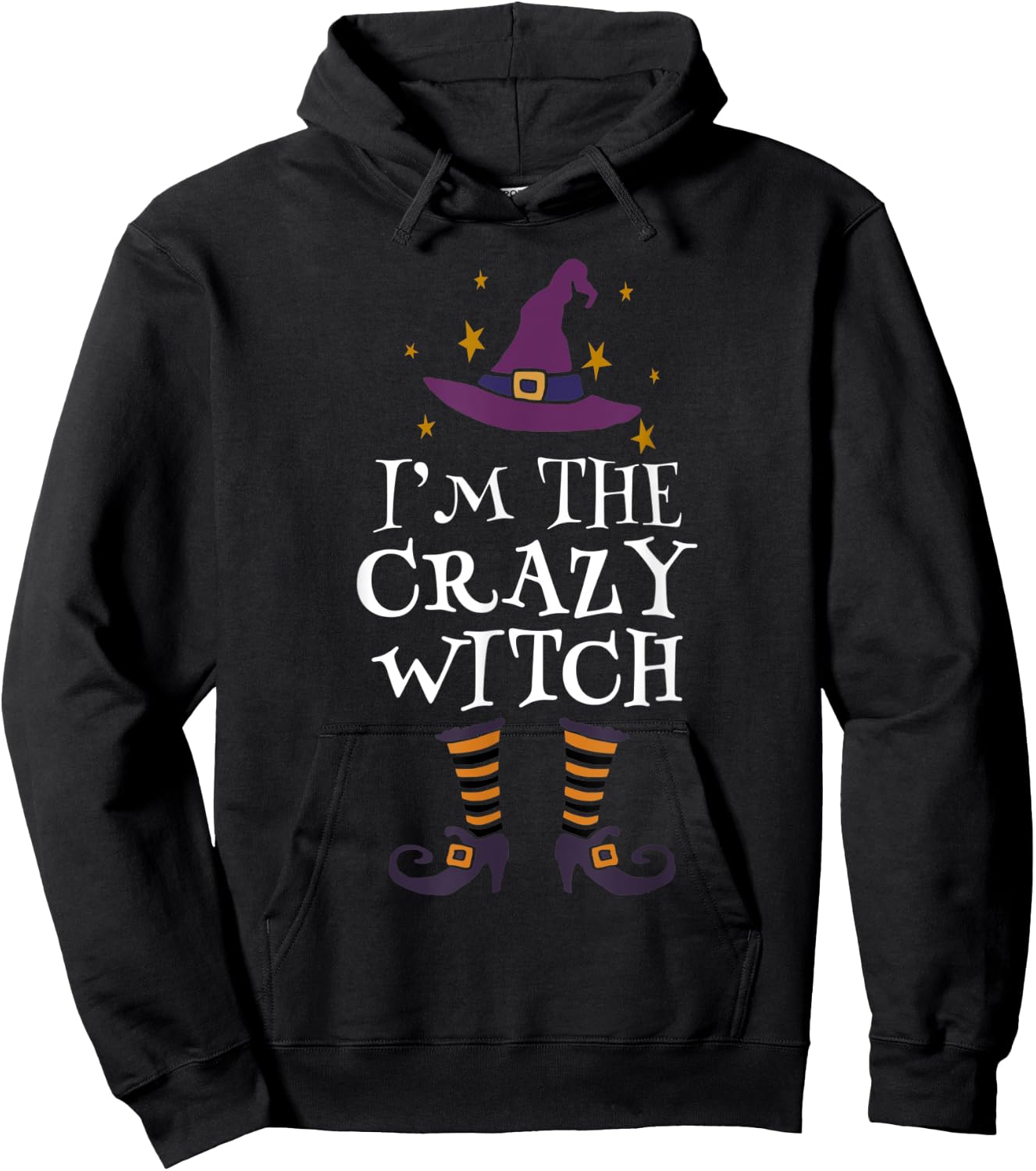 Matching Halloween Costume I'm The Crazy Witch Halloween Hoodie - Hoodie | Black