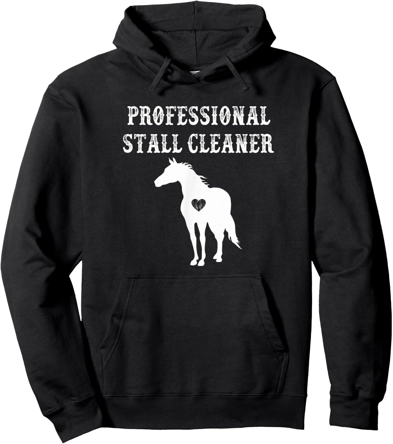 Funny Horse Riding Professional Stall Cleaner Equestrian Hoodie - Hoodie | Black