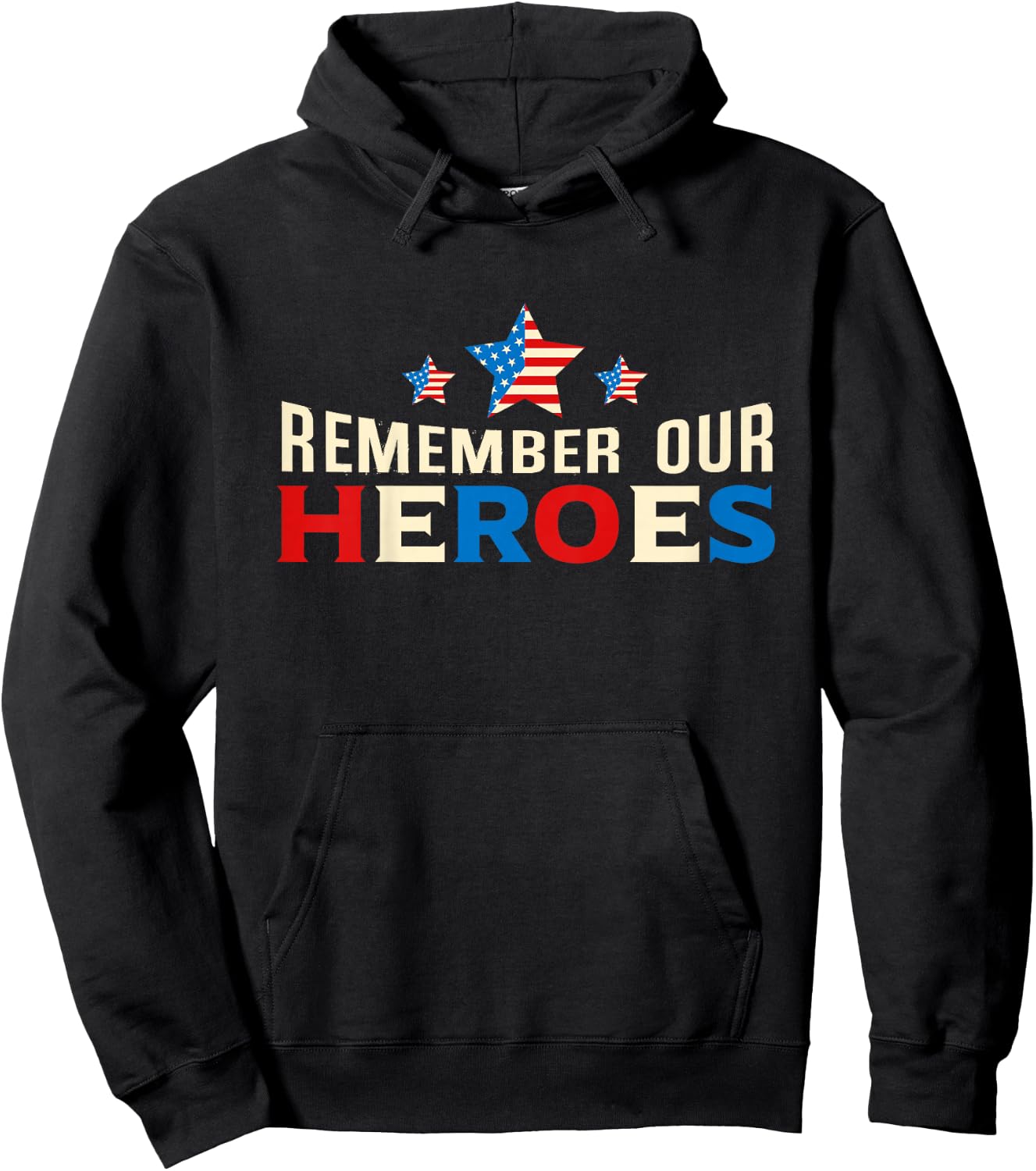 Remember Our Heroes Shirt | Memorial Day T Shirt For Kids Hoodie - Hoodie | Black