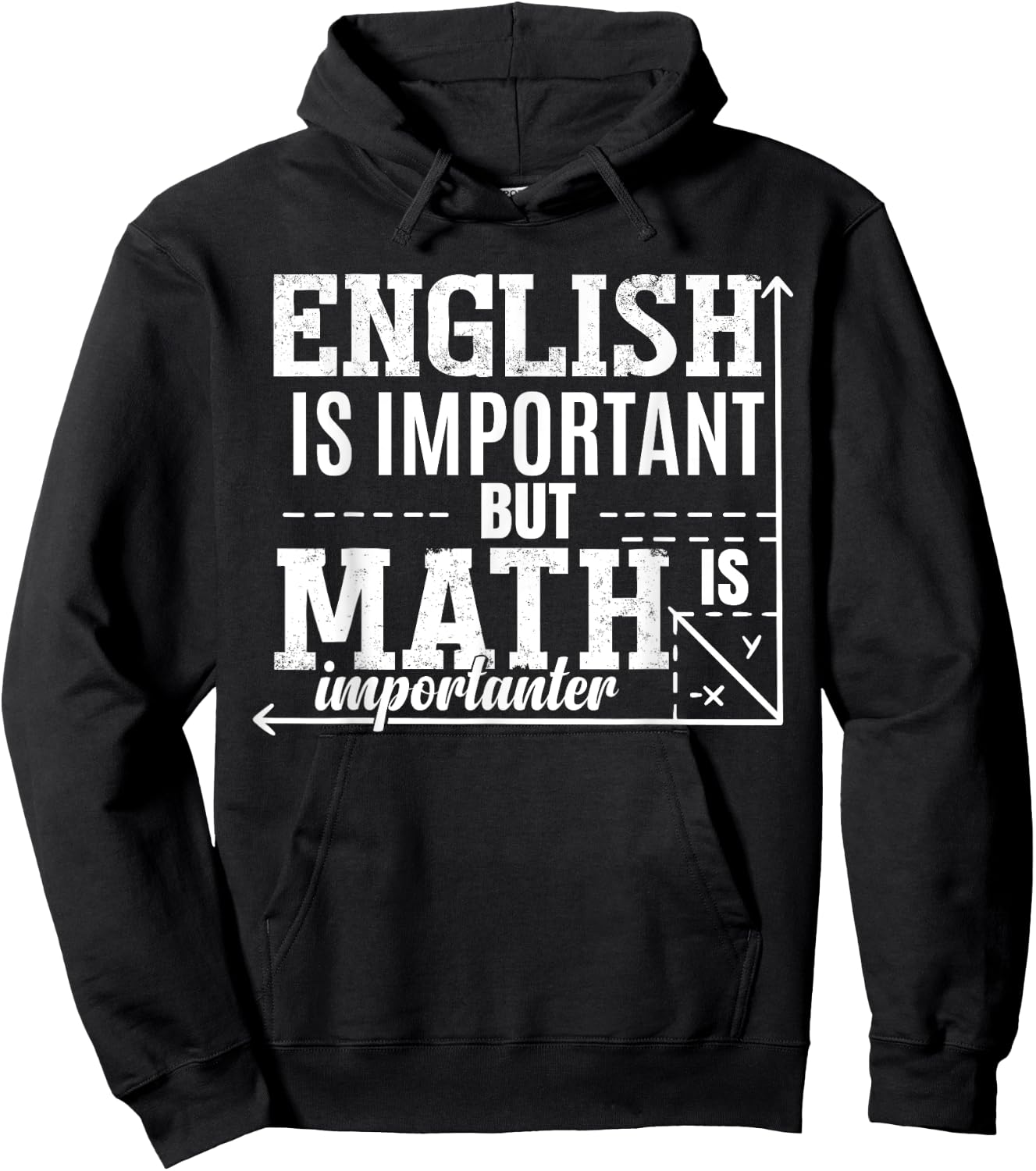 Mathematics | English Is Important But Math Is Importanter Hoodie - Hoodie | Black