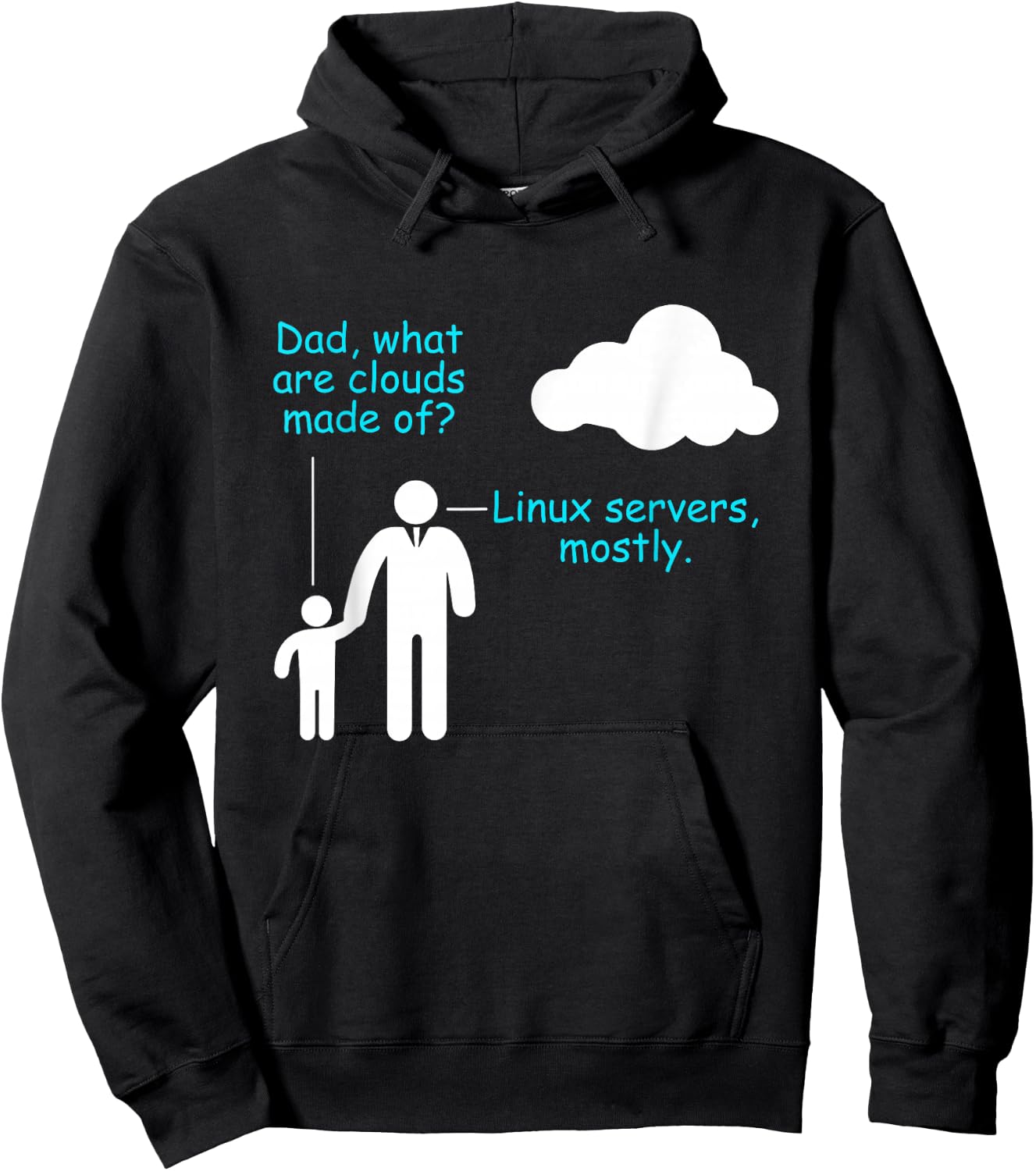 Coder Software Developer Joke Cloud Linux Server Coder Hoodie - Hoodie | Black
