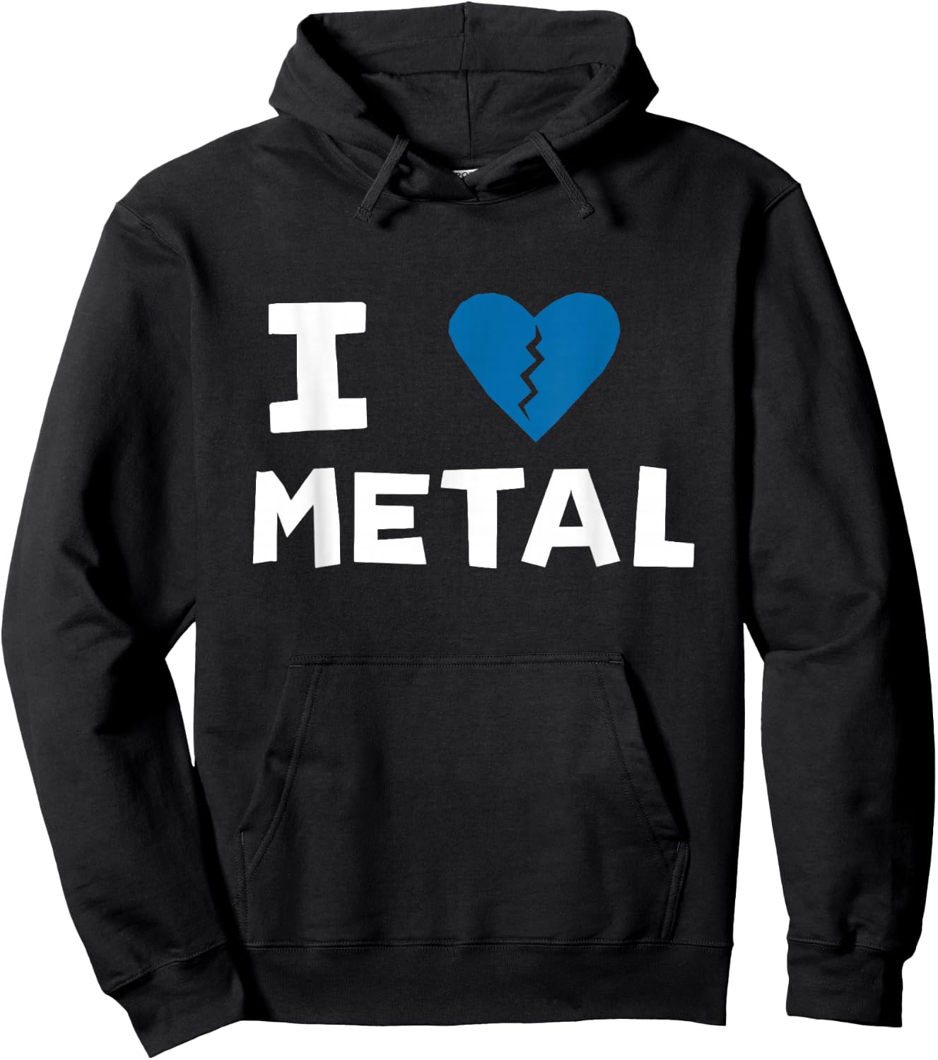 I Heart Metal Design Hoodie - Hoodie | Black