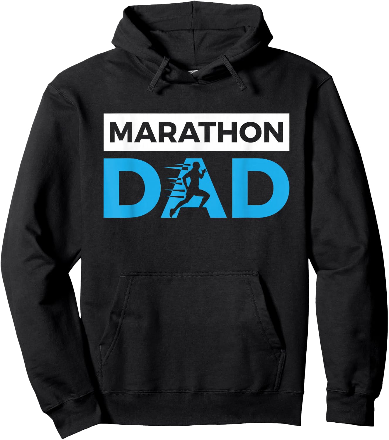 Marathon Dad Funny Father's Day Sports Gift Hoodie - Hoodie | Black