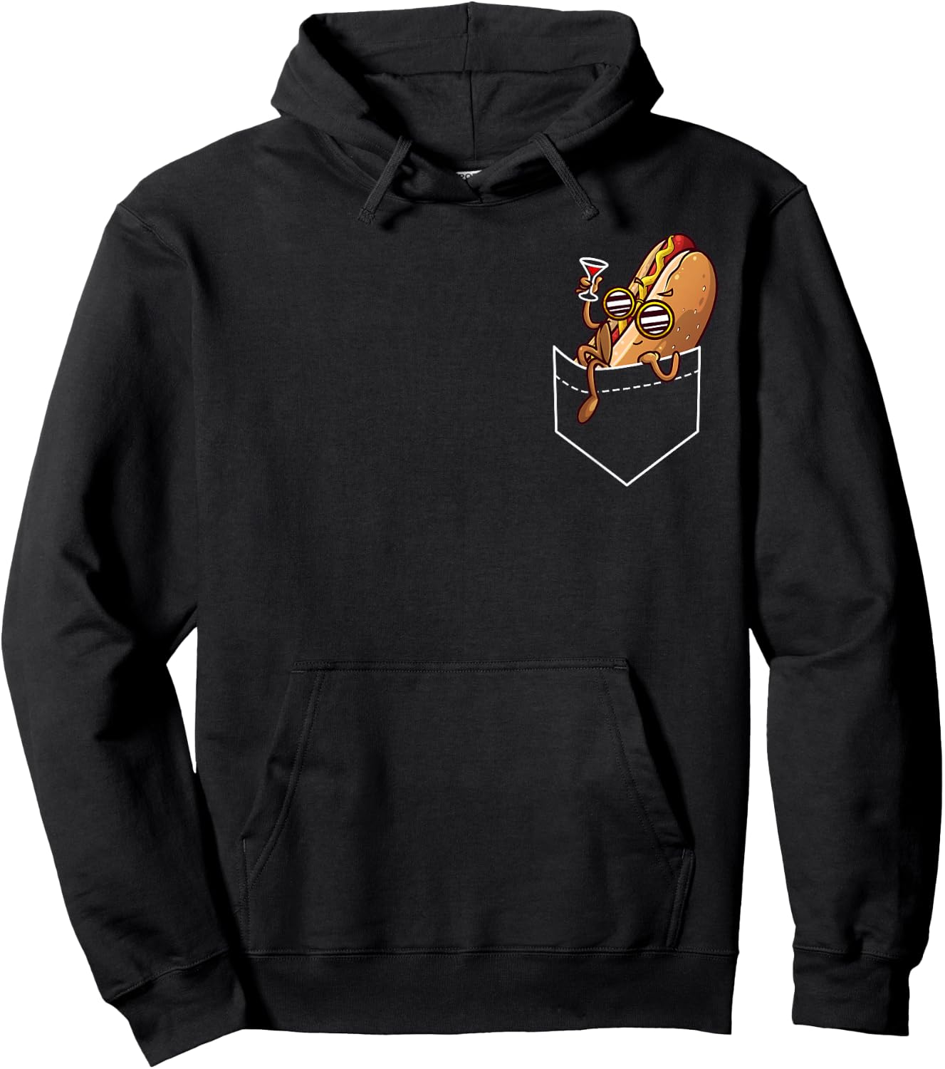 Cool Hot Dog Design Women Kids Dish Hot Dog Lovers Hoodie - Hoodie | Black