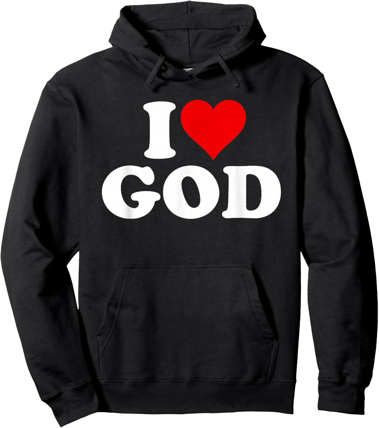 I Love God in The Heart Hoodie - Hoodie | Black