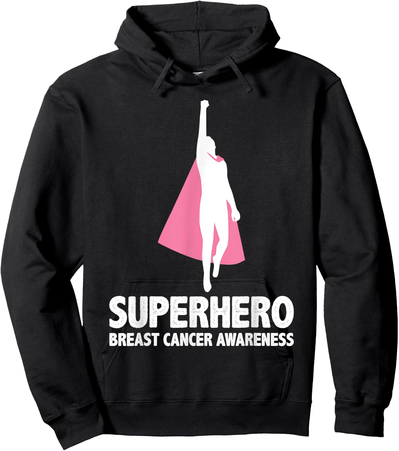 Superhero Men - Breast Cancer Awareness Hoodie - Hoodie | Black