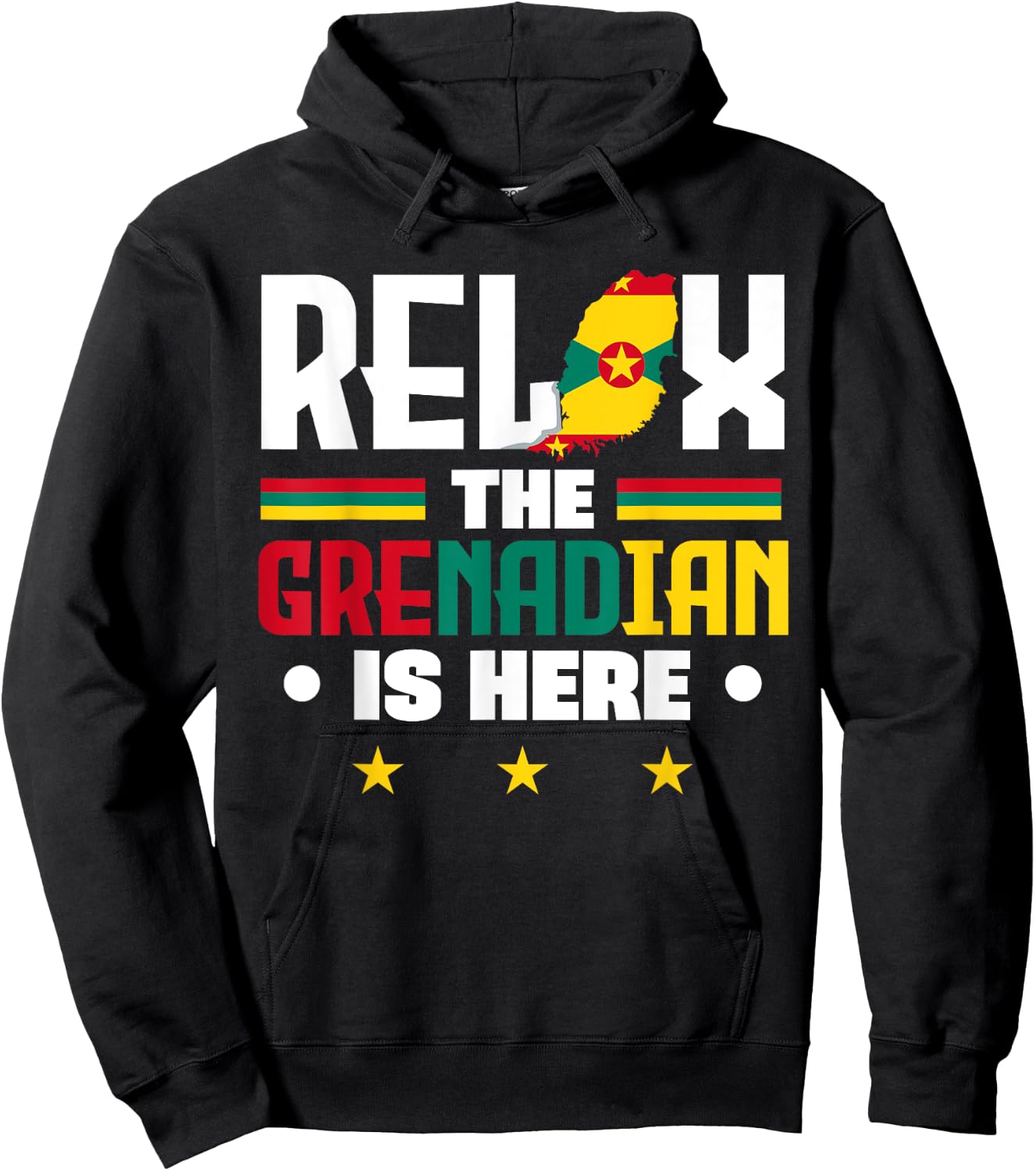 Grenada - Grenadian Heritage Roots Flag Designs Grenadian Relax - Women's Black Small Short Sleeve Cotton Hoodie - Hoodie | Black
