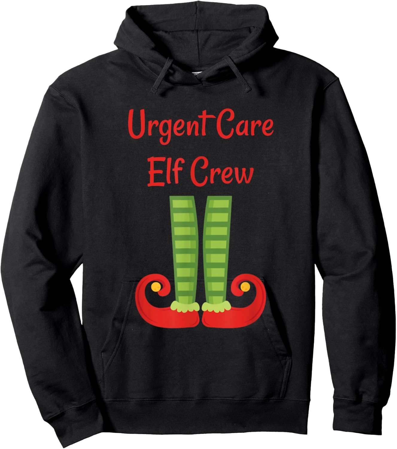 Urgent Care Elf Crew Christmas Hoodie - Hoodie | Black