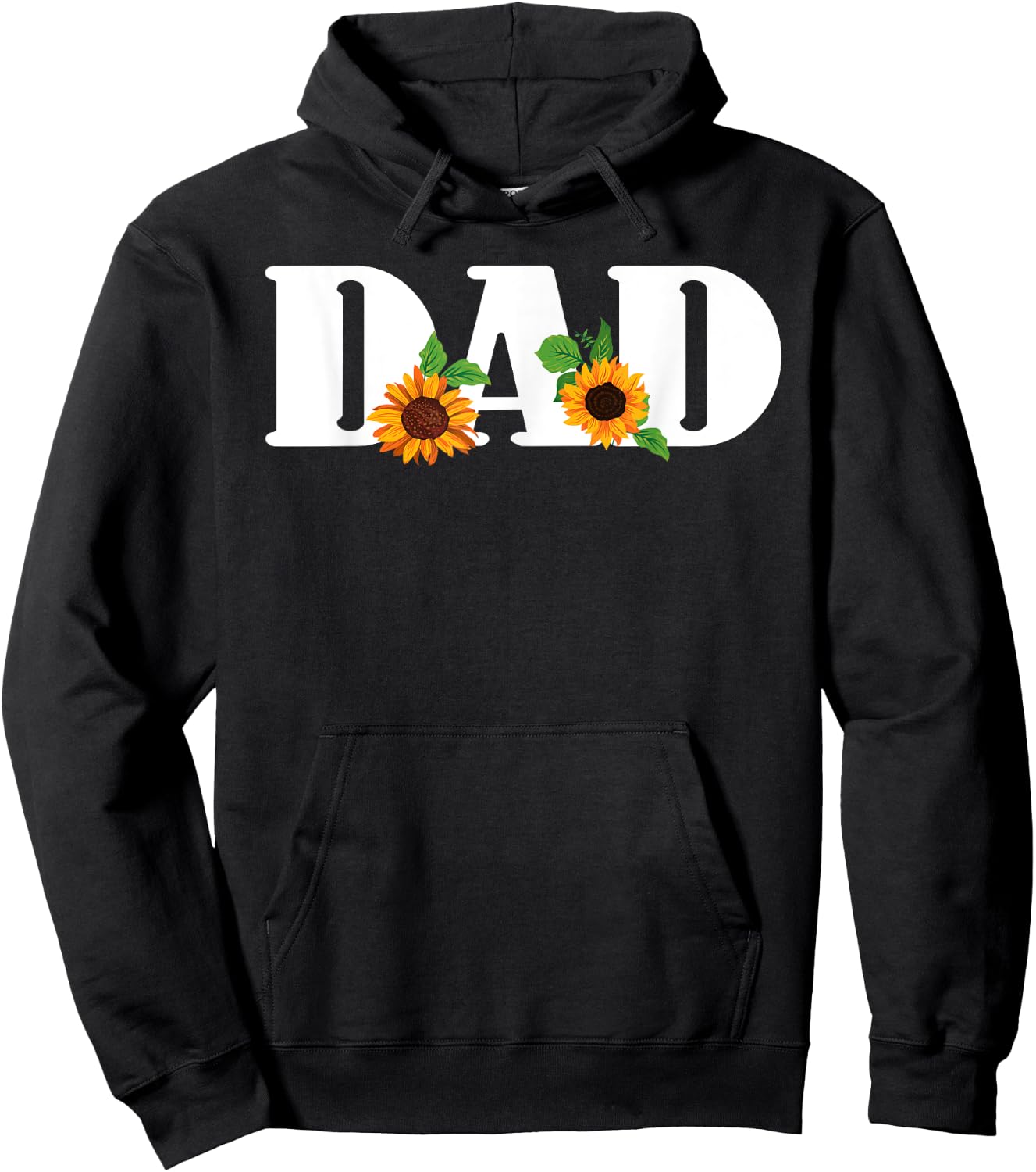 Daddy Spring Sunflowers DAD Funny Sunflower Hoodie - Hoodie | Black