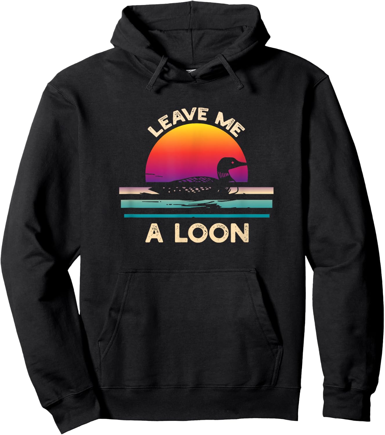 Leave Me A Loon Funny Loon Birdwatching Hoodie - Hoodie | Black