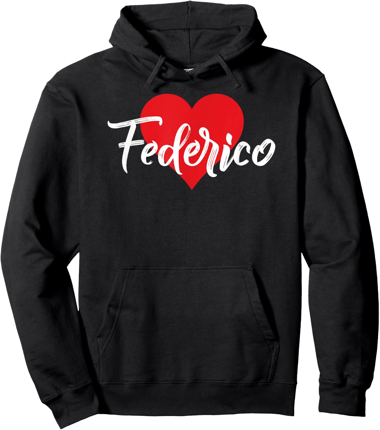 I Love Federico First Name I Heart Named Hoodie - Hoodie | Black