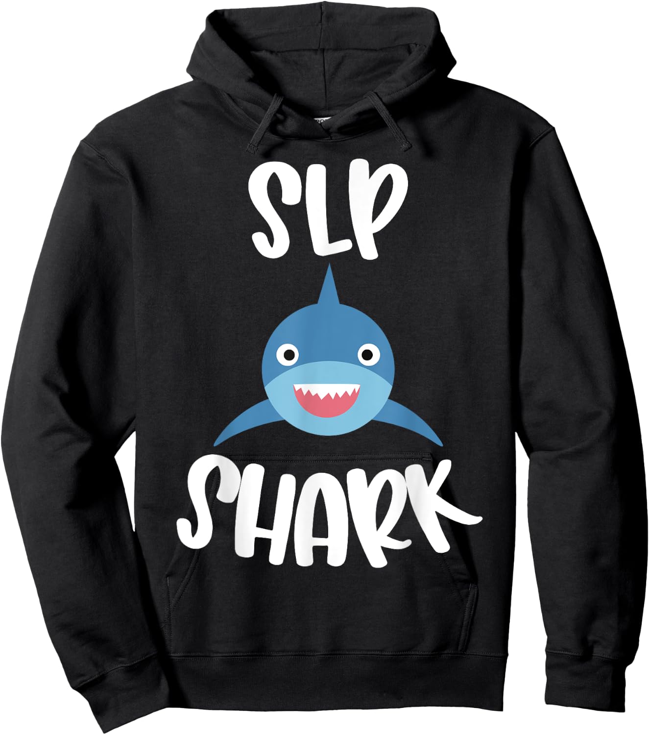 Pediatric Speech Therapy Cute SLP Shark Therapist Hoodie - Hoodie | Black