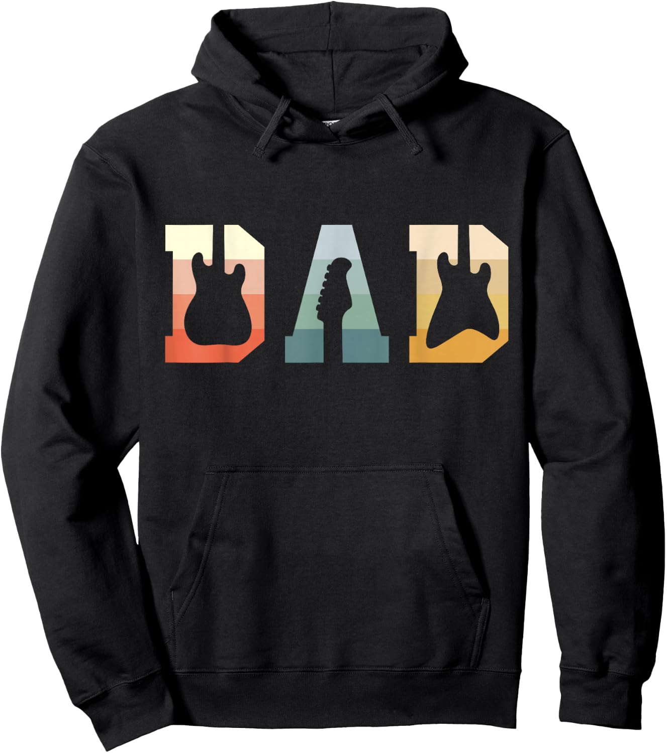 Acoustic Guitar Dad Guitarist Musical Instrument Musician Hoodie - Hoodie | Black