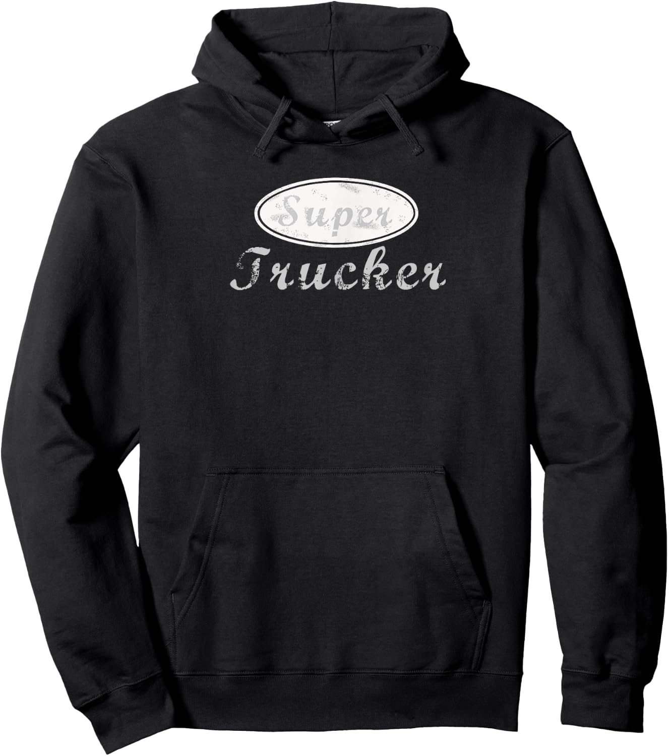 Super Trucker | Truck Driver Hoodie - Hoodie | Black