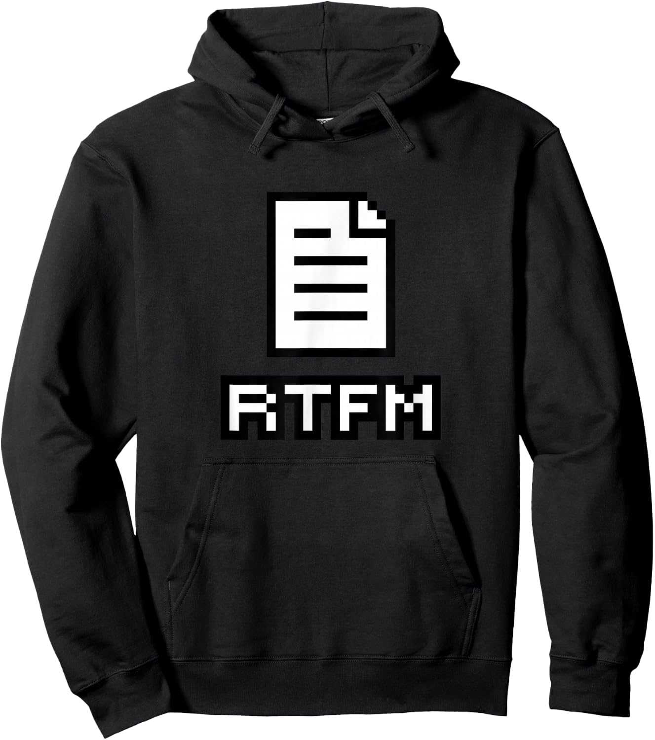 READ THE MANUAL Geek Nerd RTFM by retro shirts Hoodie - Hoodie | Black