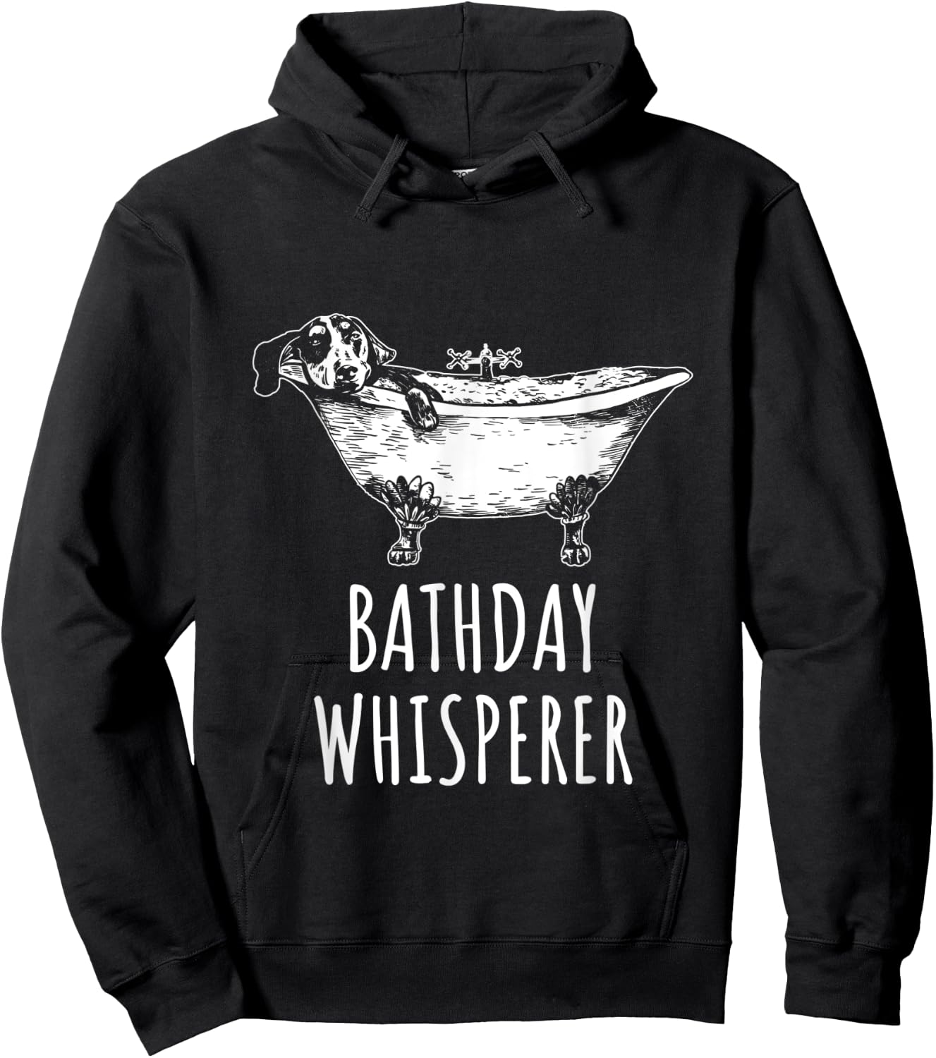 Bathday Whisperer Funny Dog Grooming Dog Bathtub Dog Owner Hoodie - Hoodie | Black