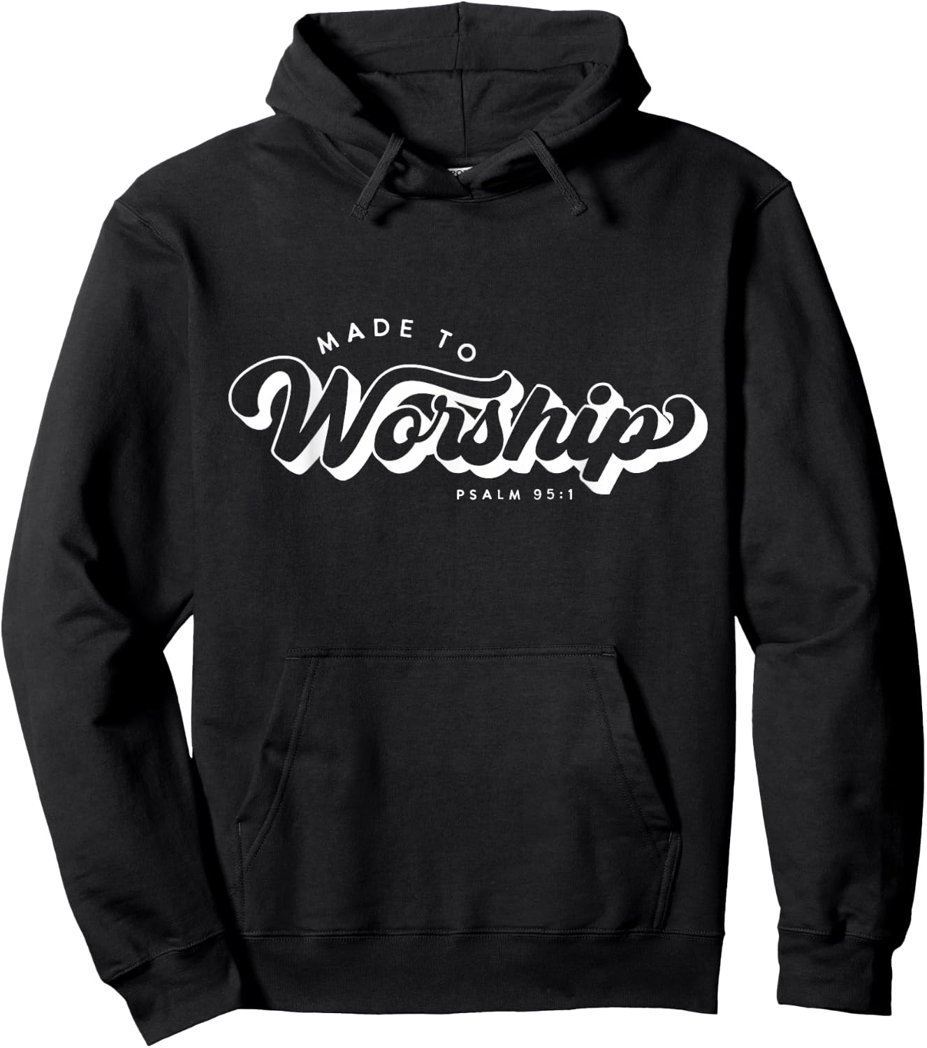 Made to Worship Shirt Vintage Praise God Hoodie - Hoodie | Black