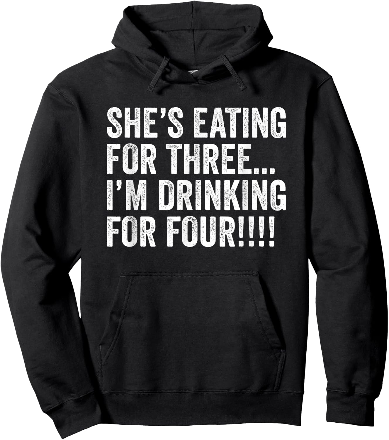 TWIN DAD Funny Twins Pregnancy I'm Drinking for 4 Father Hoodie - Hoodie | Black