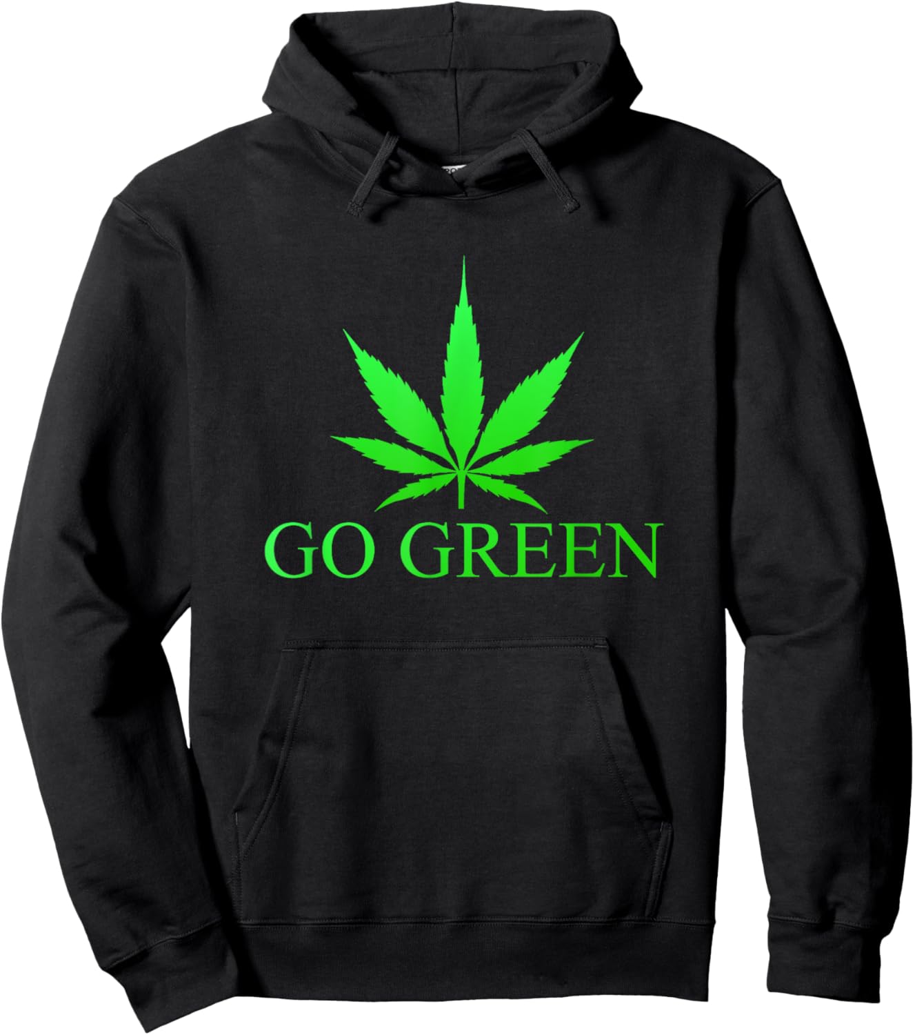 Go Green Vape Nation Marijuana Leaf Hoodie - Hoodie | Black