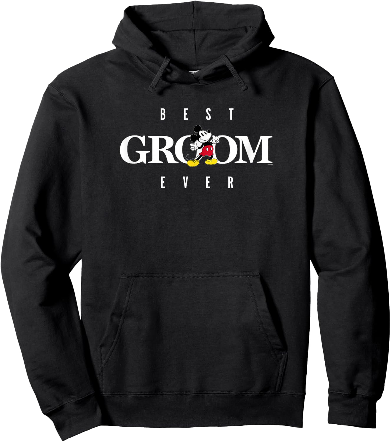 Disney Mickey Mouse Thumbs Up Best Groom Ever Wedding Hoodie - Hoodie | Black