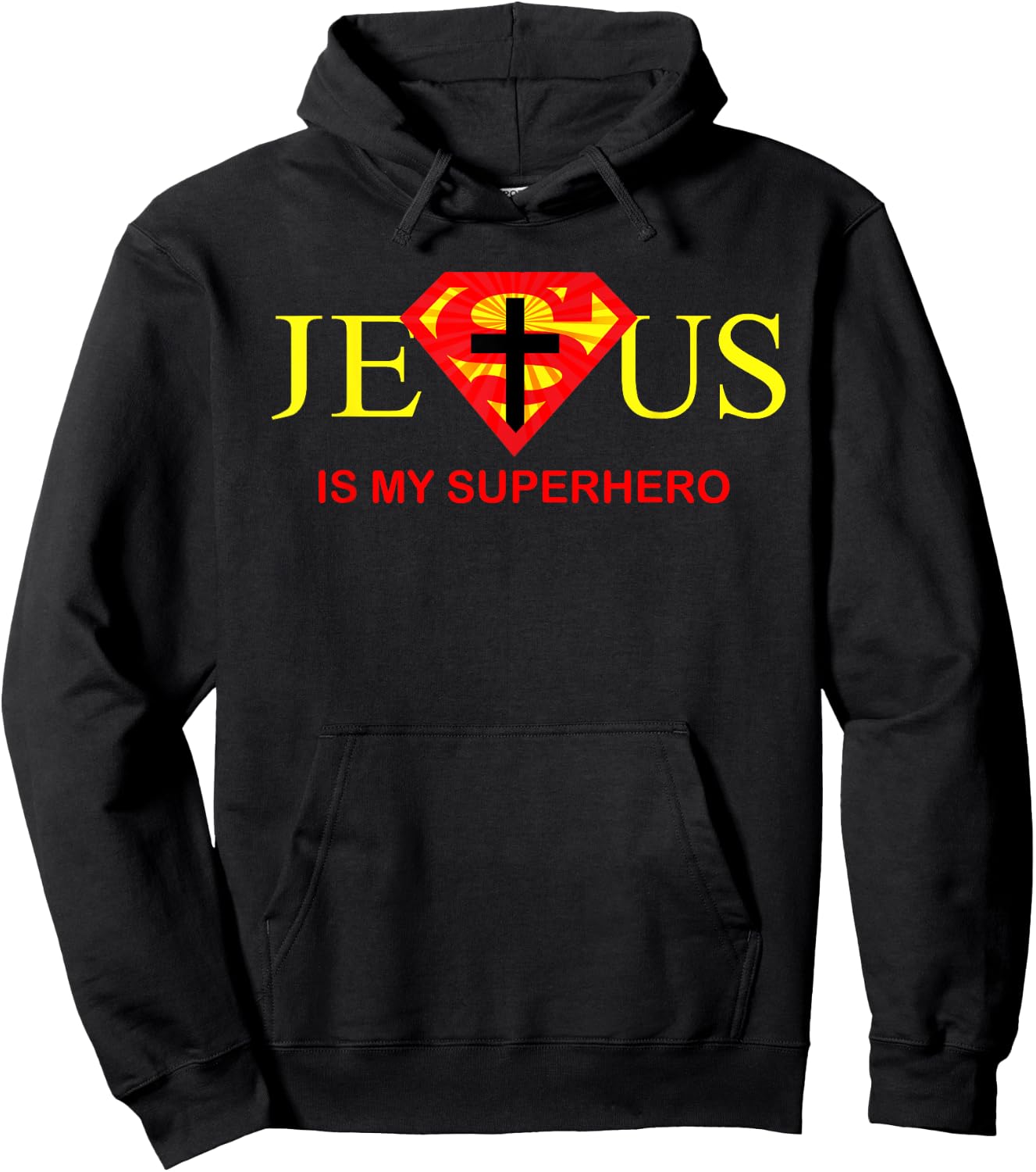 Jesus Is My Superhero Cute Powerful Christian Hoodie - Hoodie | Black