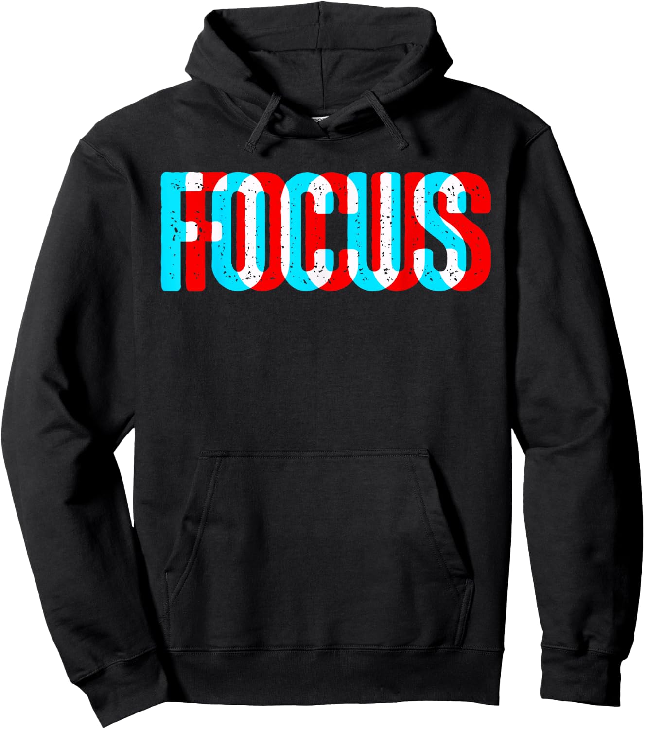 Focus - Optical Illusion Trippy Motivational Hoodie - Hoodie | Black