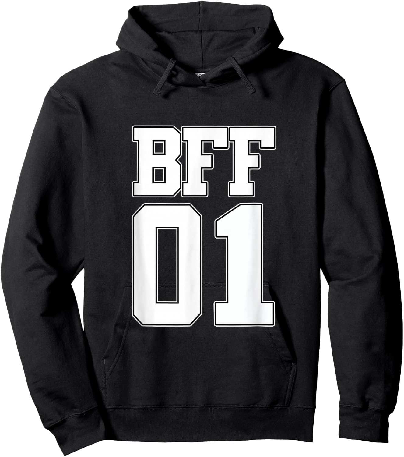 BFF 01 Best Friends Matching Bestie Friendship Day Shirt Hoodie - Hoodie | Black