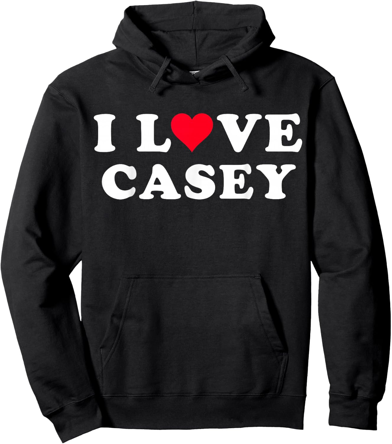 I Love Casey Matching Girlfriend & Boyfriend Casey Name Hoodie - Hoodie | Black