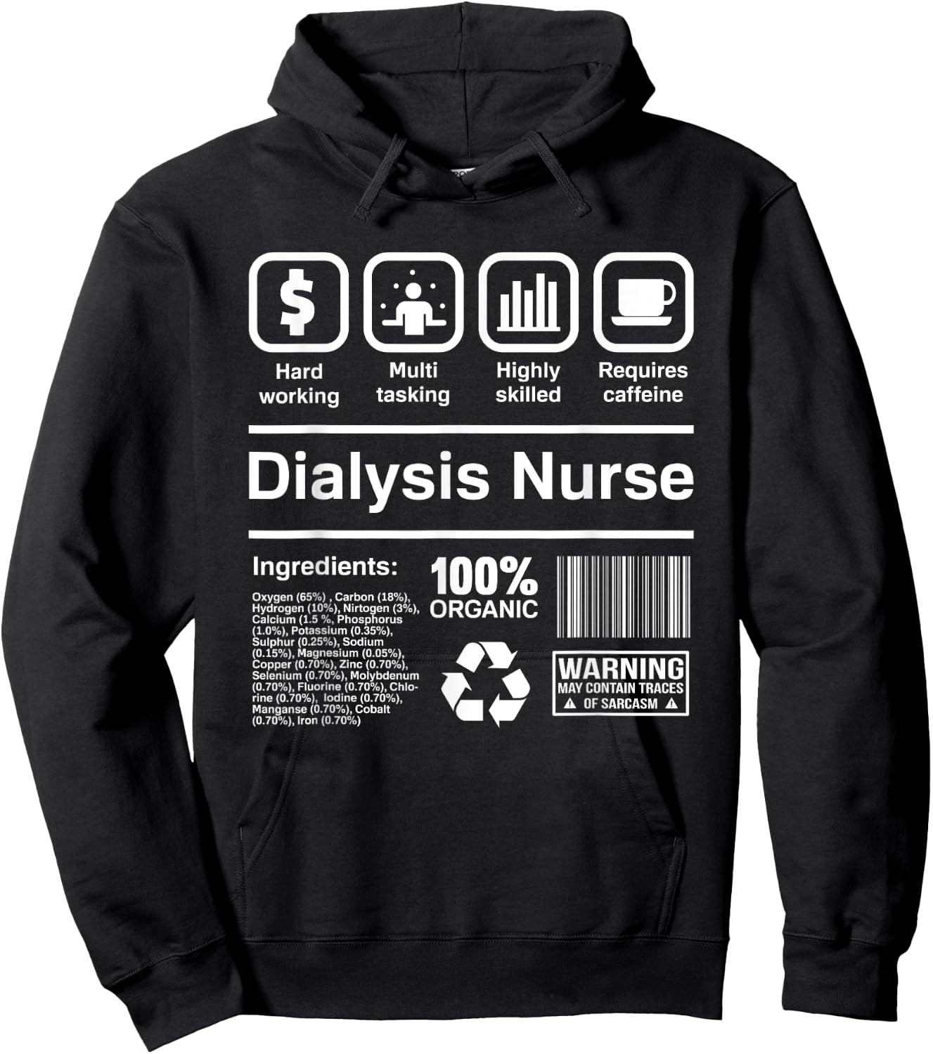 Dialysis Nurse Gifts Funny Hoodie - Hoodie | Black