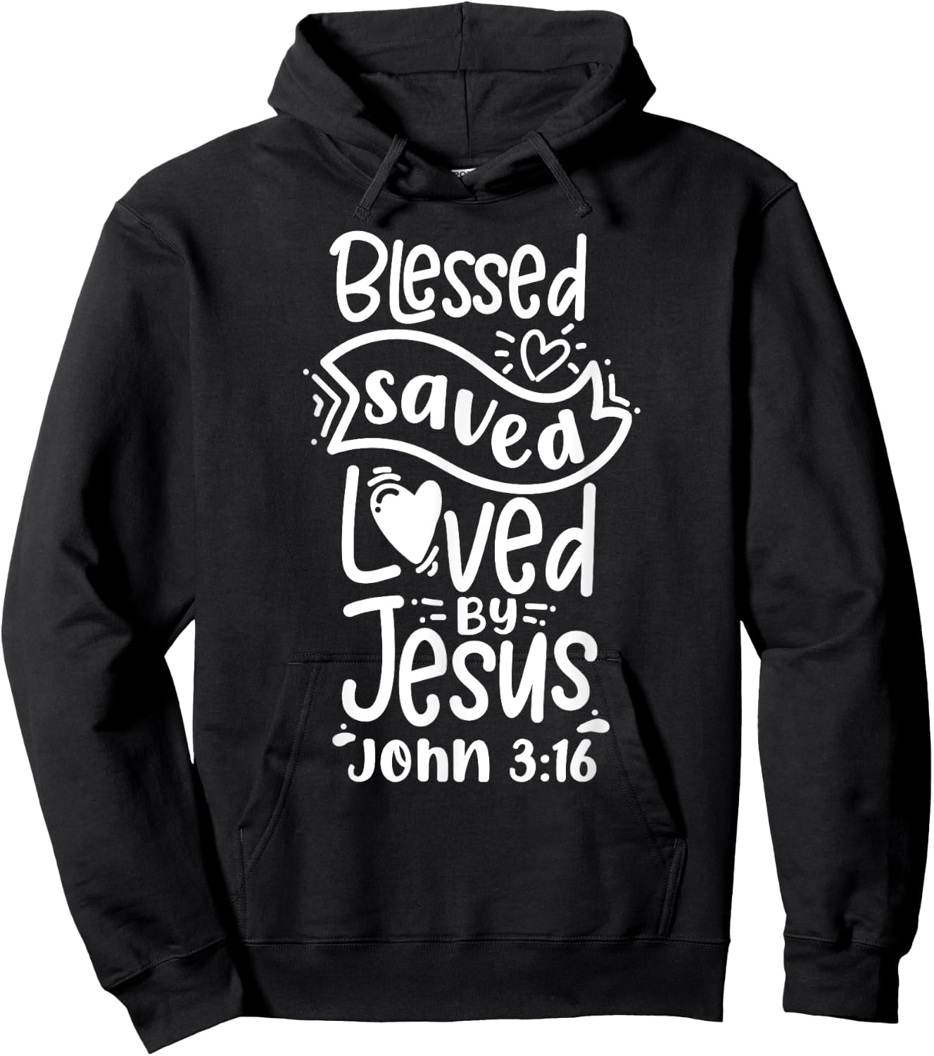 Christian Bible Verse John 3:16 Hoodie - Hoodie | Black