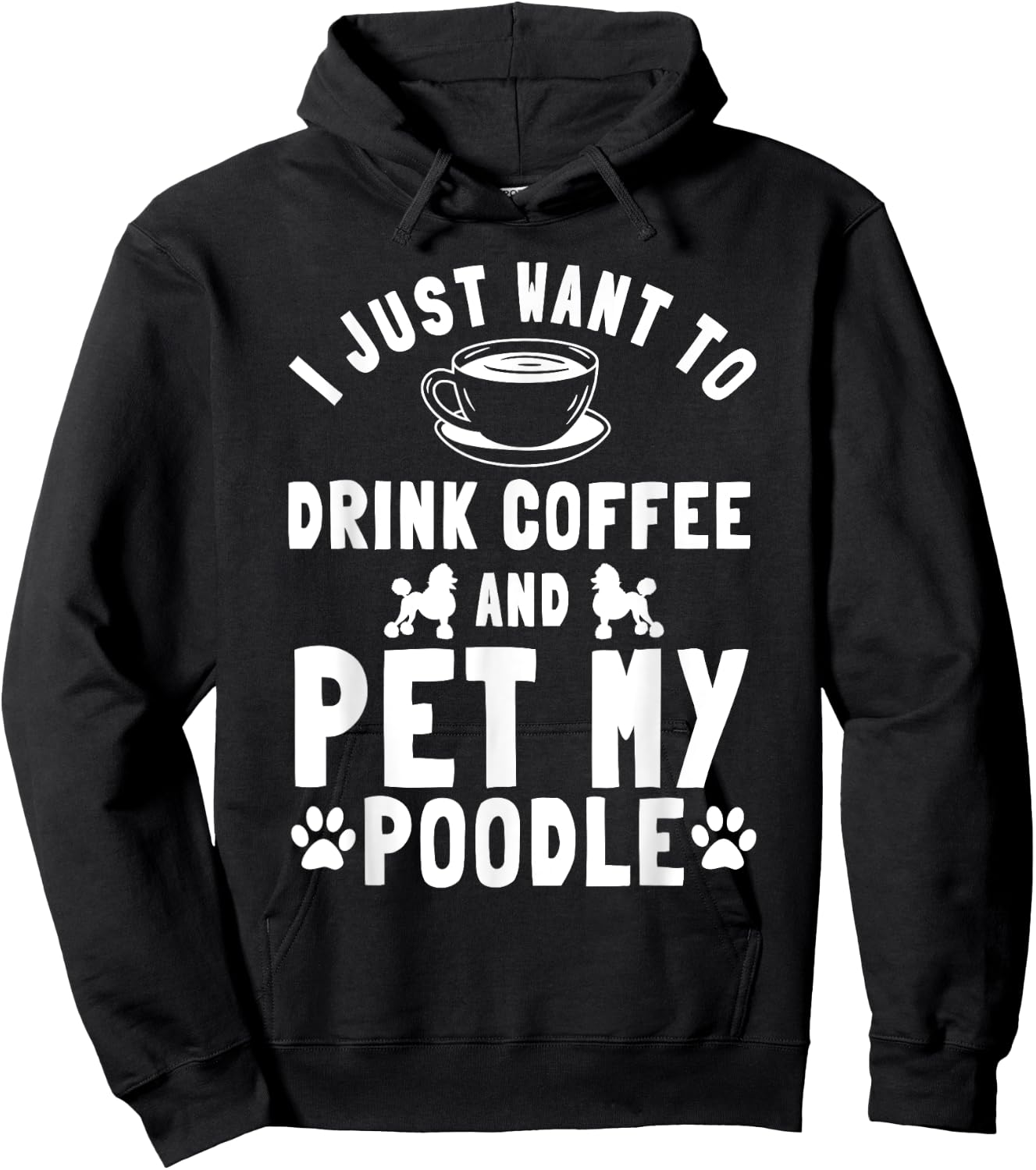 Poodle Dog Owner Pet Breeders Water Retriever Coffee Lover Hoodie - Hoodie | Black