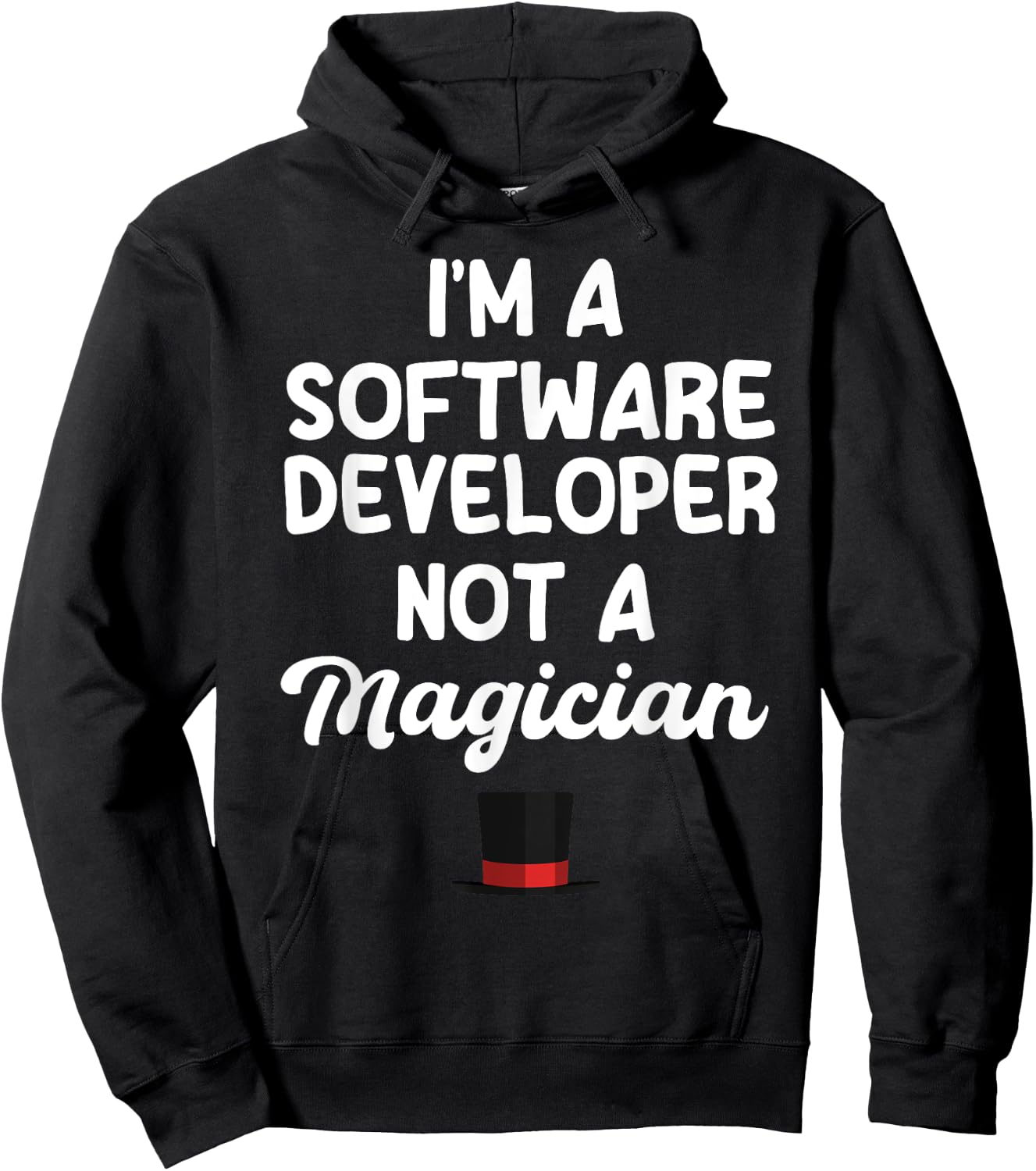 Software Developer Not A Magician Coder Engineer Programmer Hoodie - Hoodie | Black