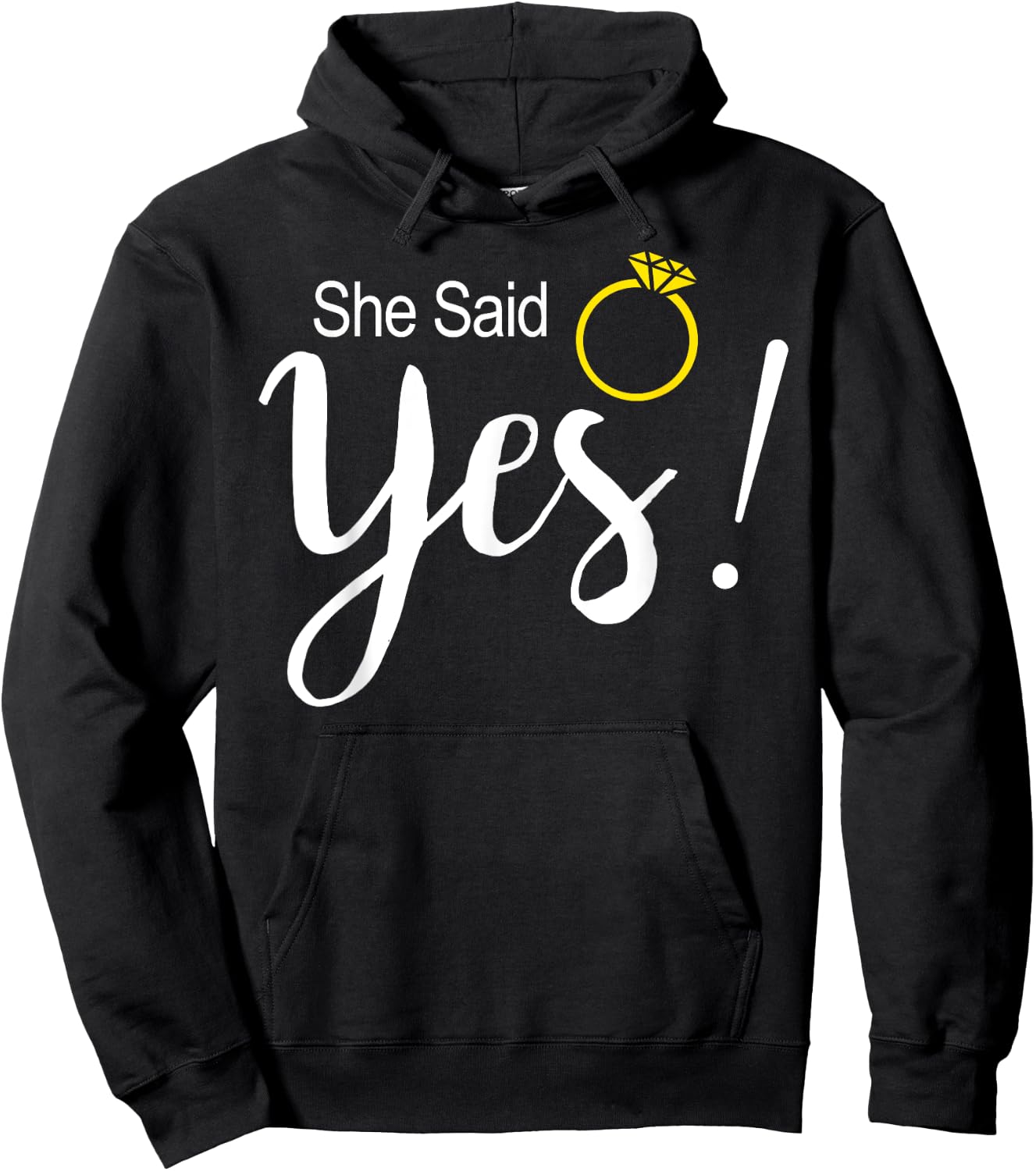 She Said Yes Fiance Engagement Hoodie - Hoodie | Black