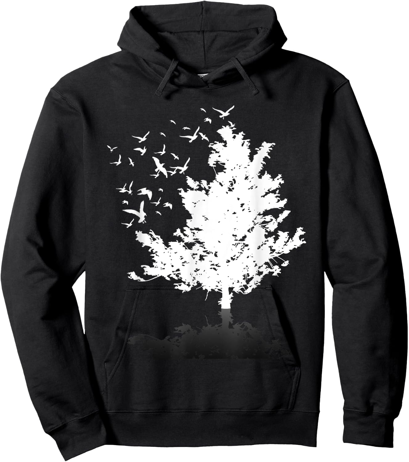 Outdoors Wildlife Flock Of Birds Forest Trees Nature Hoodie - Hoodie | Black