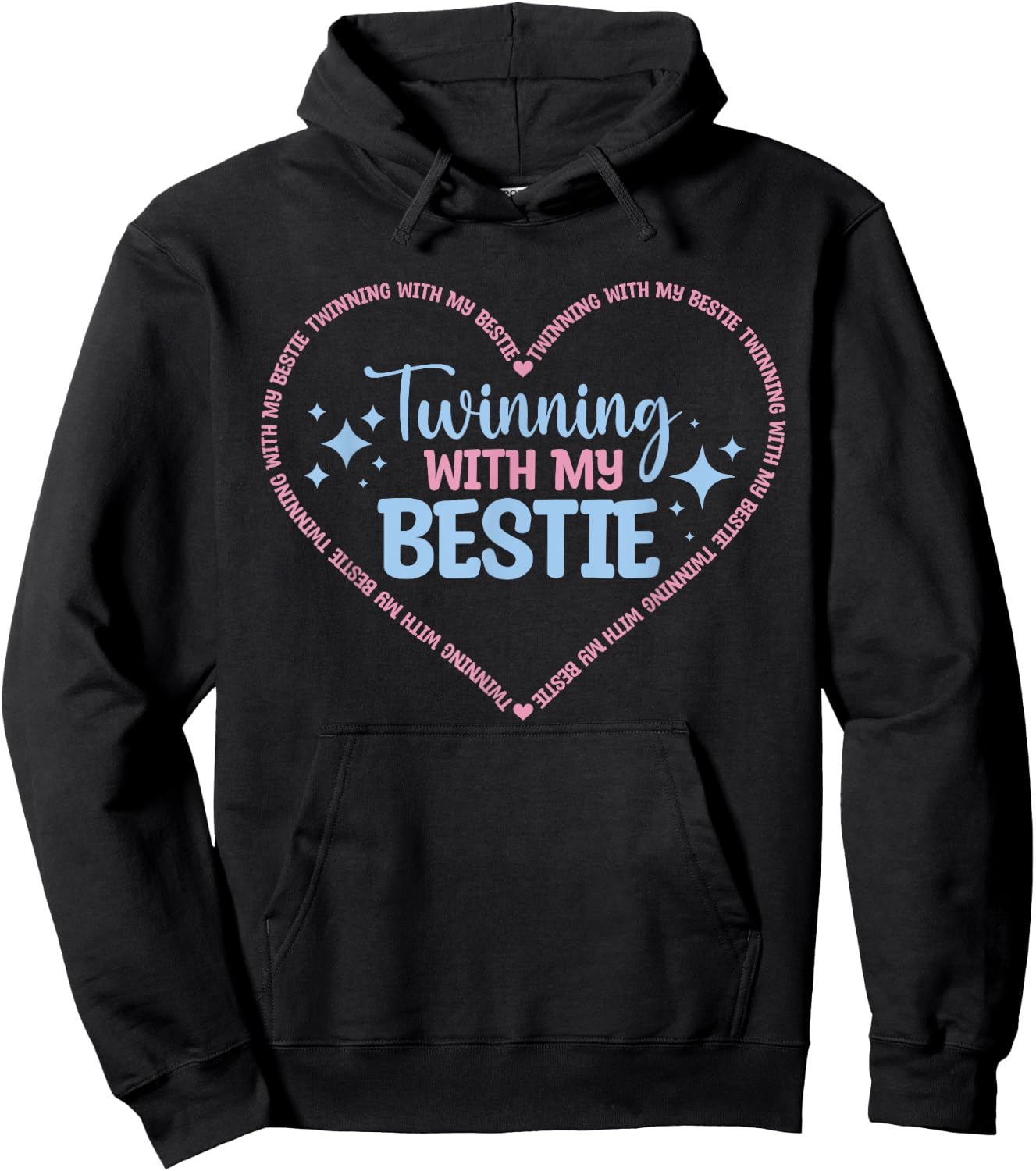 Twins Day Twinning With My Bestie Spirit Week Matching Twin Hoodie - Hoodie | Black