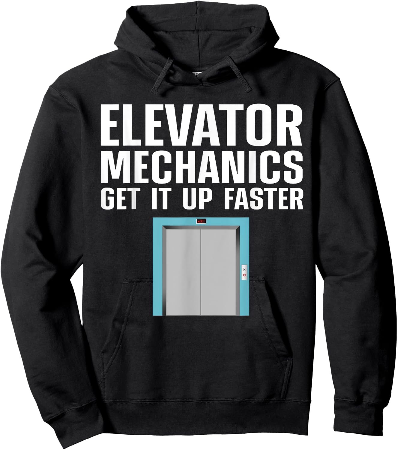 Funny Elevator Mechanic Art Men Machinist Elevator Operator Hoodie - Hoodie | Black