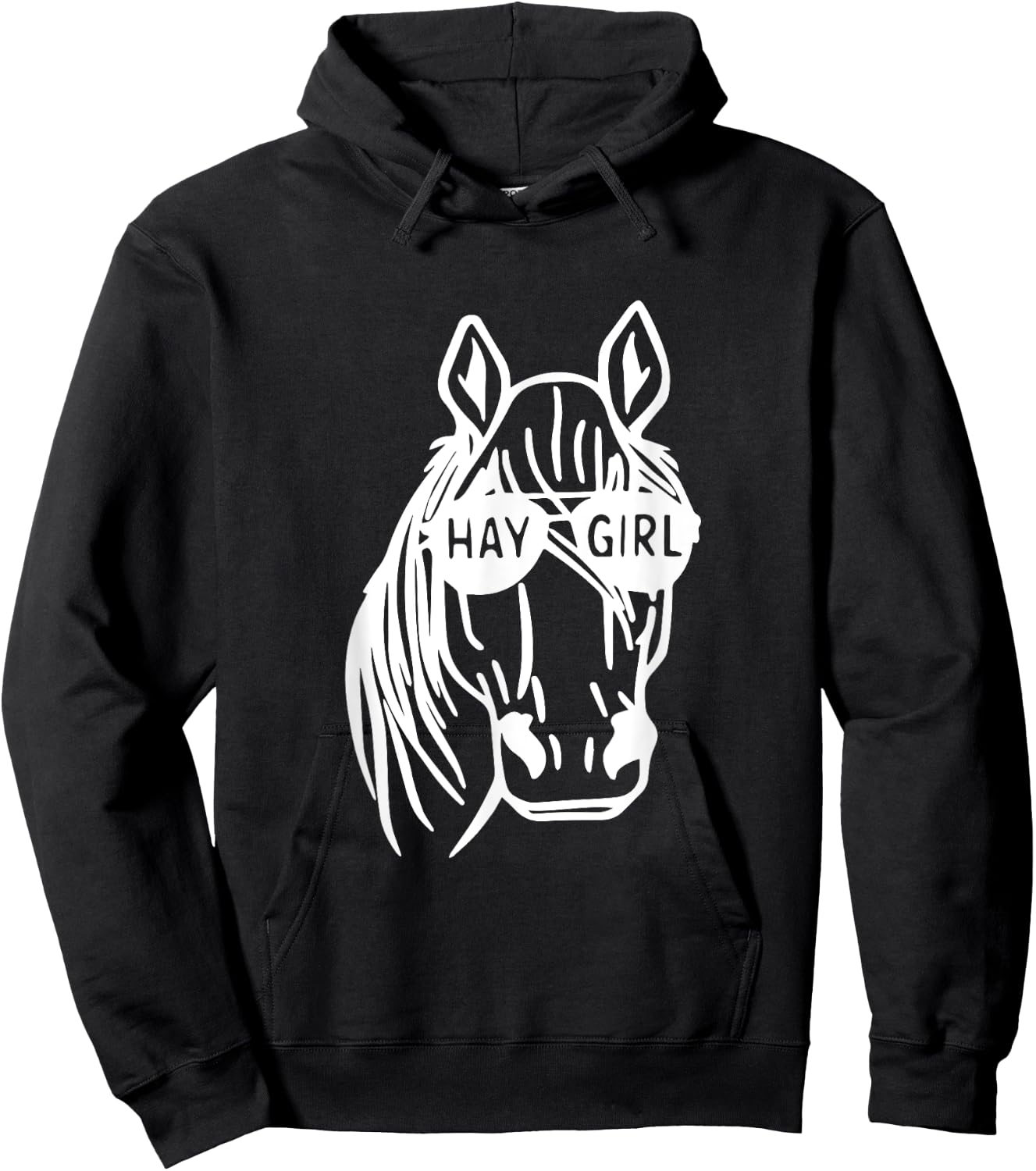 Horse Riding Cowgirl Farming Mare Lovers Hay Girl Hoodie - Hoodie | Black
