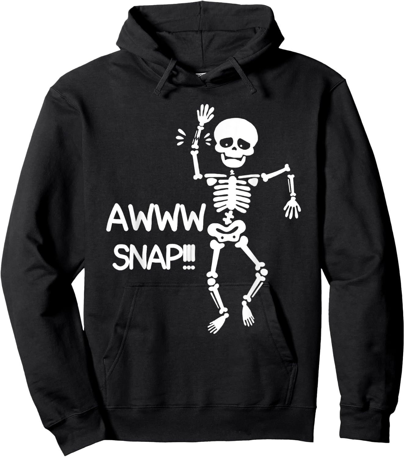 Halloween Aww Snap Skeleton Dangcing Broken Hand Costume Hoodie - Hoodie | Black