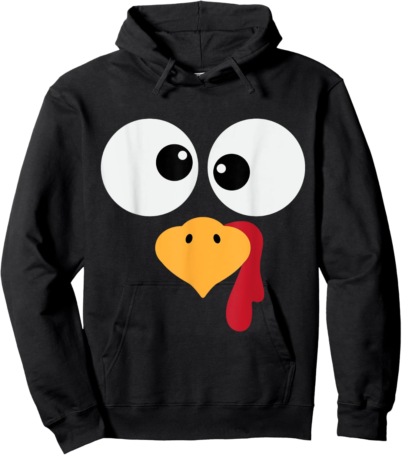Funny Turkey Face Halloween Costume Hoodie - Hoodie | Black