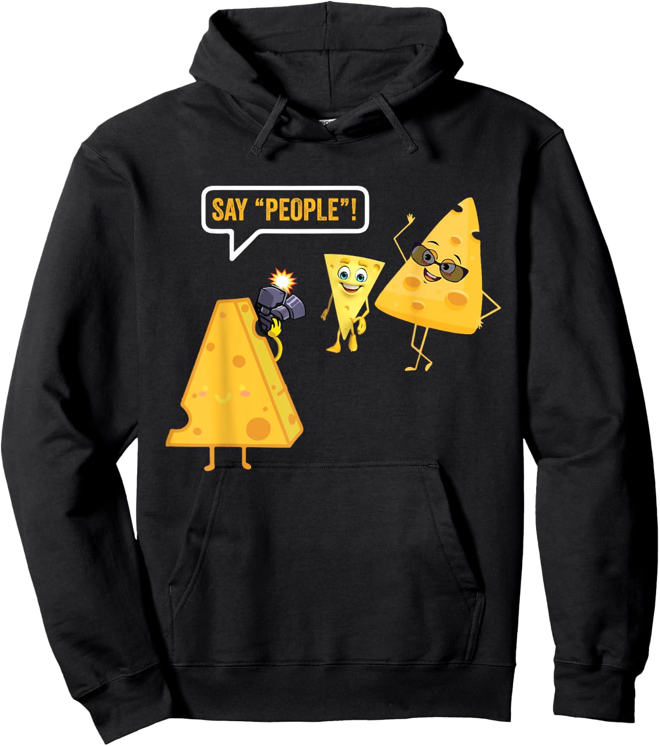 Photography Vests Funny Cheese Photographer Snap Hoodie - Hoodie | Black