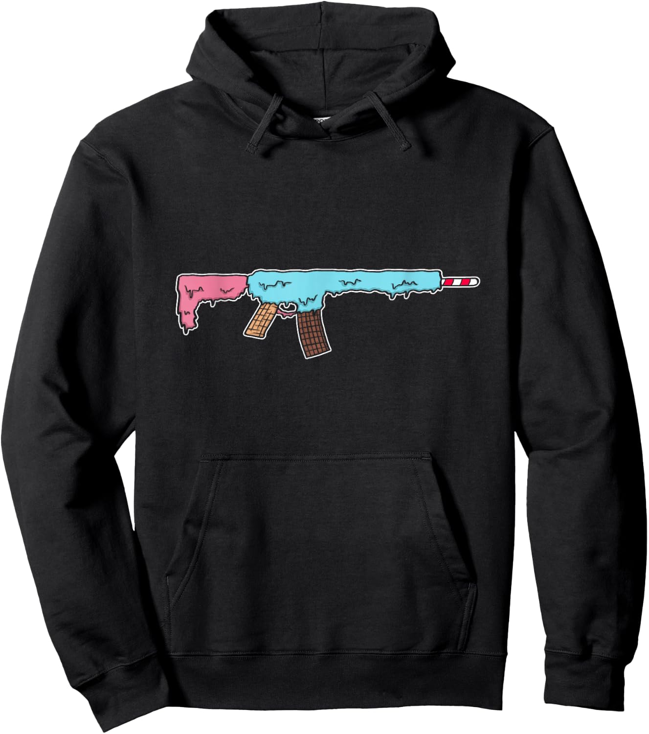 Funny Ice Cream Gun Weapon Rifle Pistol Right 2nd Amendment Hoodie - Hoodie | Black