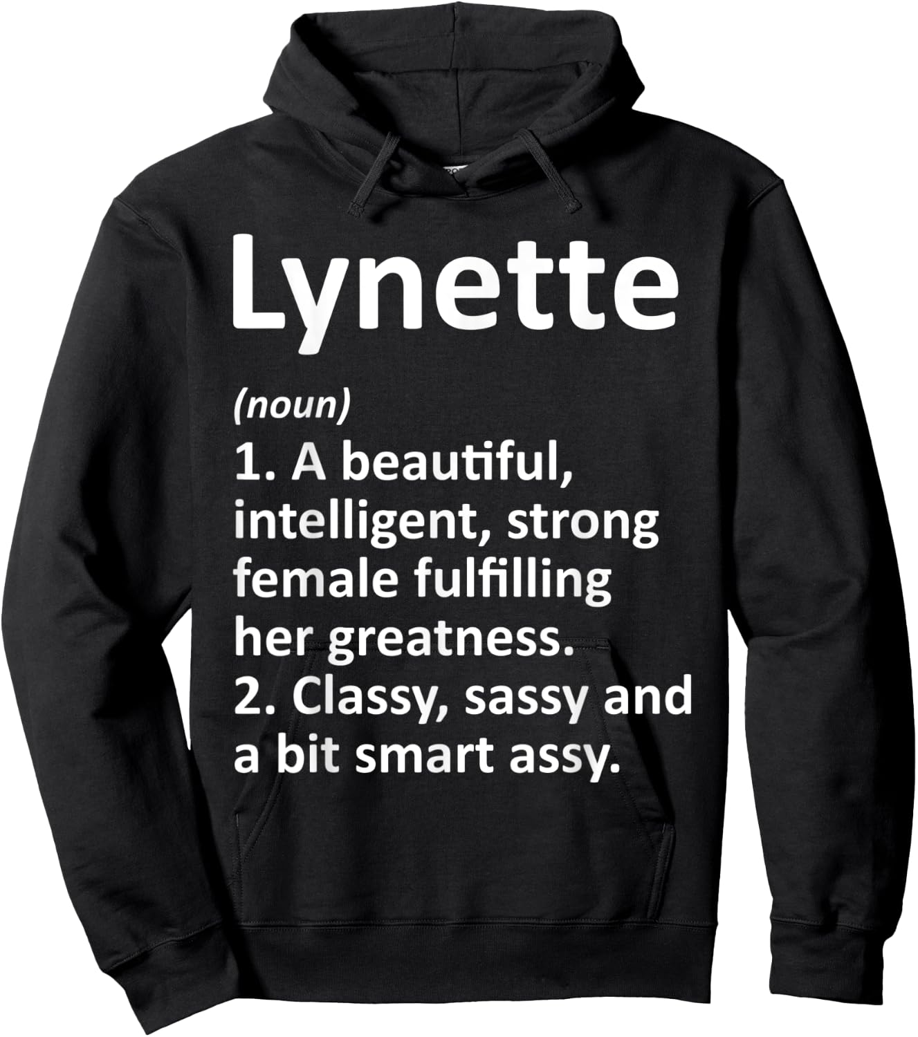 LYNETTE Definition Personalized Name Funny Christmas Gift Hoodie - Hoodie | Black