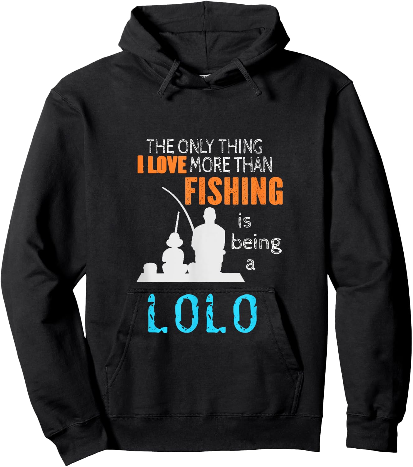 More Than Love Fishing Lolo Filipino Grandpa Hoodie - Hoodie | Black