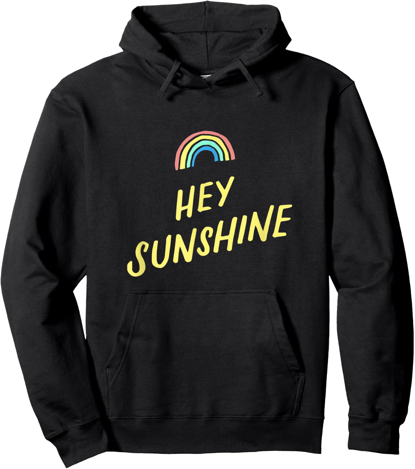 Hey Sunshine Rainbow Striped Summer Vacation Holiday Gift Women Kids Hoodie - Hoodie | Black